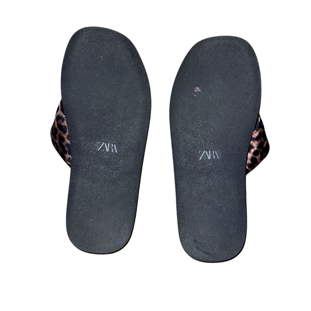 Zara Leopard Print Sandals Size 11 - Picture 3 of 16